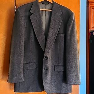 Men's 46R Wool Herringbone Tweed Sports Jacket